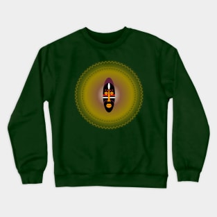 African Mystical Mask. Tribal, Native. Crewneck Sweatshirt